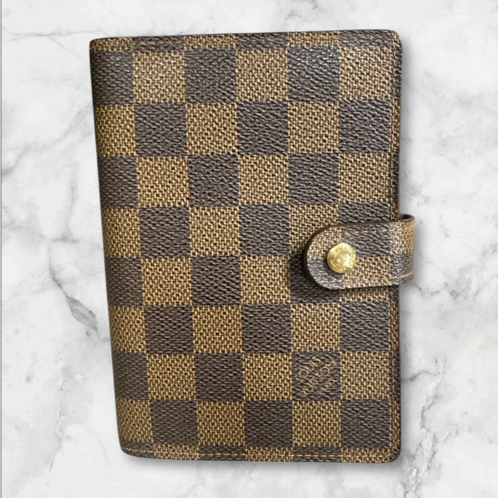 Louis Vuitton Damier Ebene PM Agenda w/ LV pen